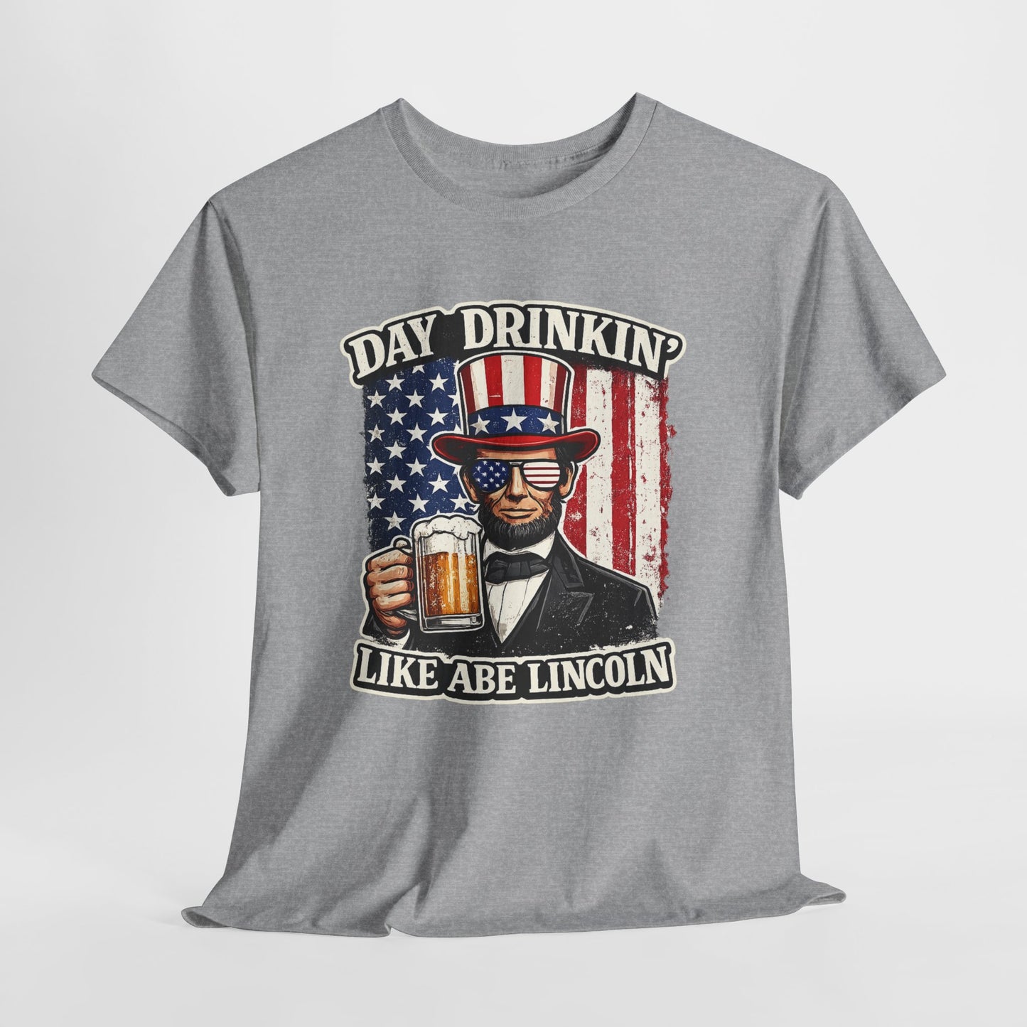 Day Drinking with Abe Lincoln Patriotic T-Shirt - 250th limited series