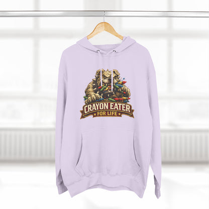 Crayon Eater for Life Bulldog Hoodie — Honor Courage Commitment Military Humor