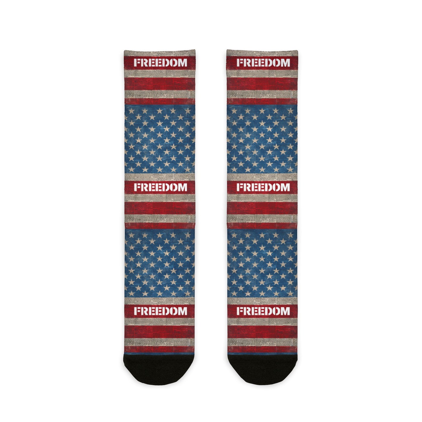 Freedom American Flag Crew Socks — Sublimation Patriotic Socks