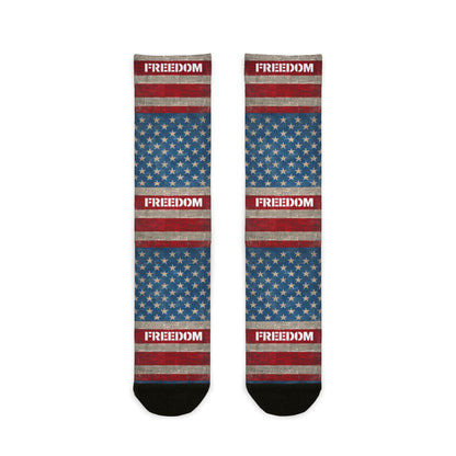Freedom American Flag Crew Socks — Sublimation Patriotic Socks