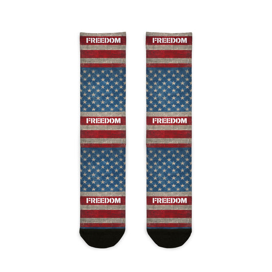 Freedom American Flag Crew Socks — Sublimation Patriotic Socks