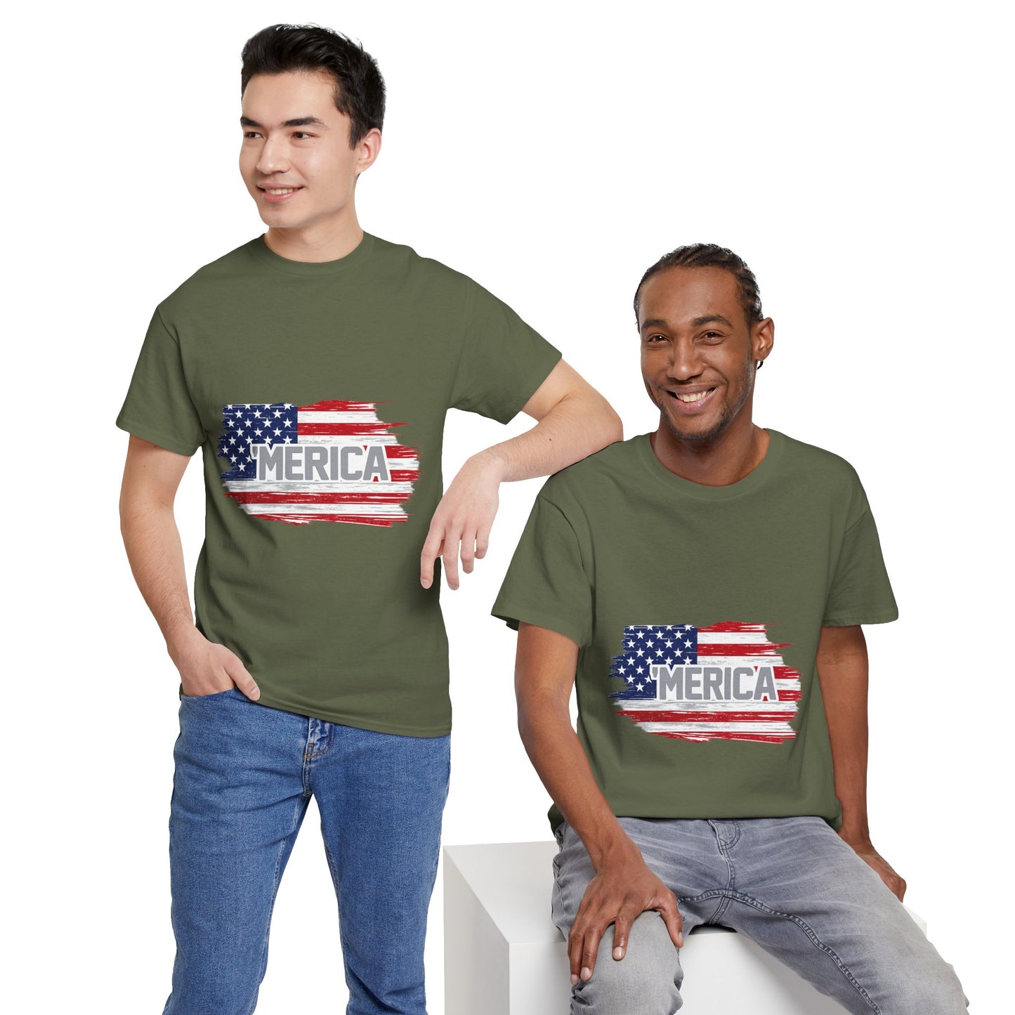 ‘Merica - Distressed America Flag T-Shirt — Vintage Patriotic USA Tee