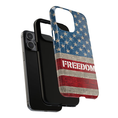 Freedom American Flag iPhone Case — Tough Magnetic Protective Case