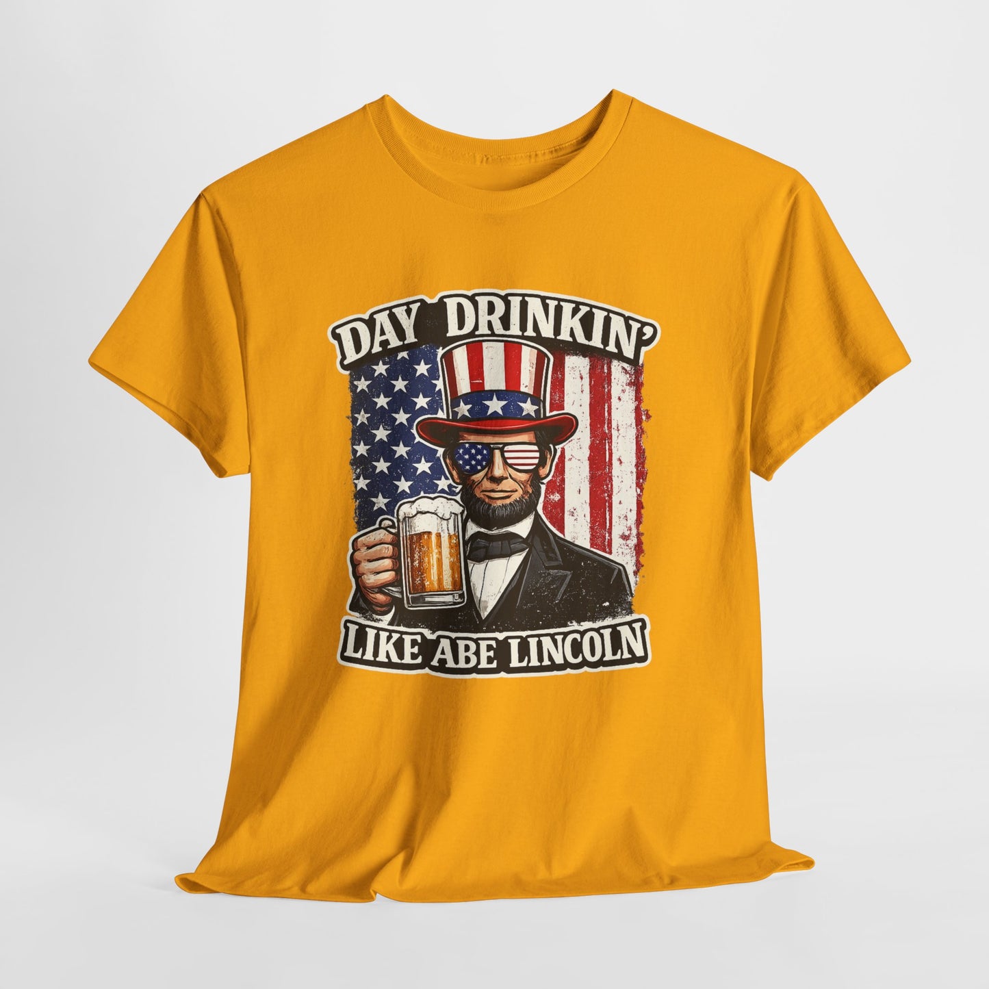 Day Drinking with Abe Lincoln Patriotic T-Shirt - 250th limited series