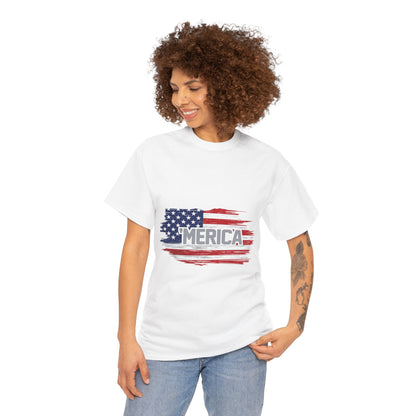 ‘Merica - Distressed America Flag T-Shirt — Vintage Patriotic USA Tee