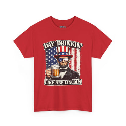 Day Drinking with Abe Lincoln Patriotic T-Shirt - 250th limited series