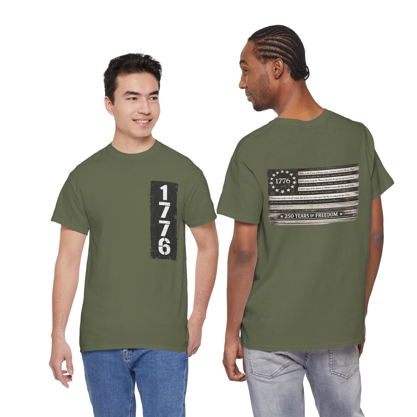 1776 Patriotic T-Shirt — Minimal USA Est. 1776 Freedom Tee