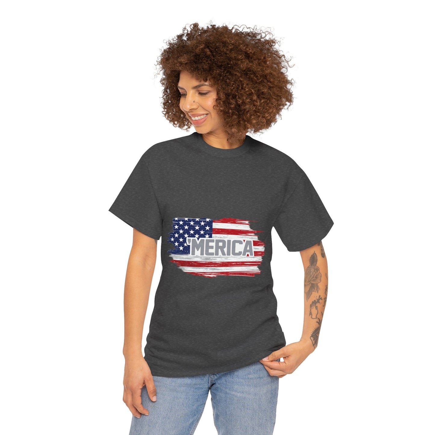 ‘Merica - Distressed America Flag T-Shirt — Vintage Patriotic USA Tee