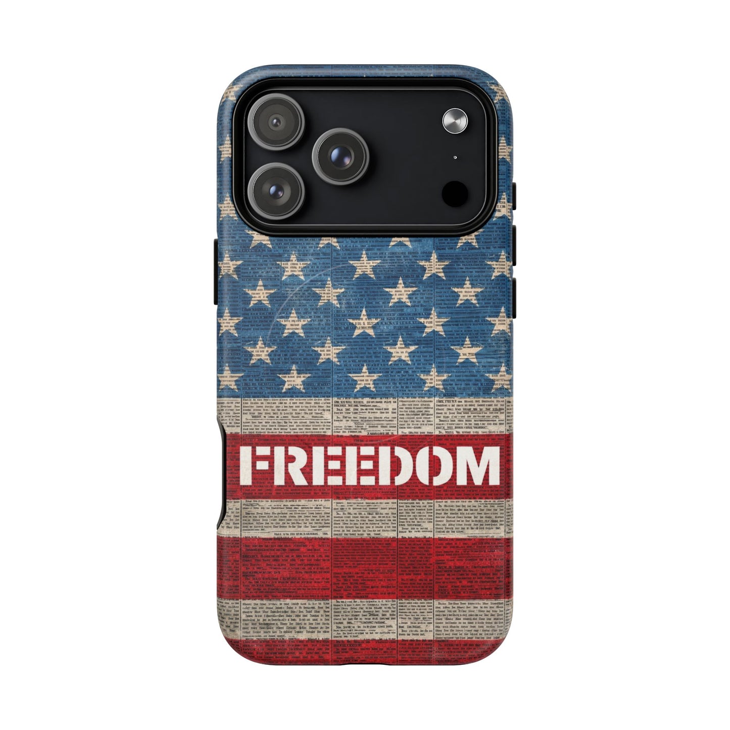 Freedom American Flag iPhone Case — Tough Magnetic Protective Case