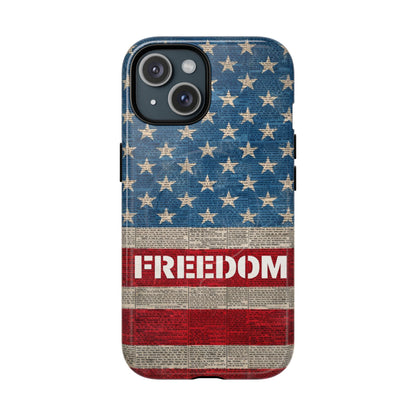 Freedom American Flag iPhone Case — Tough Magnetic Protective Case