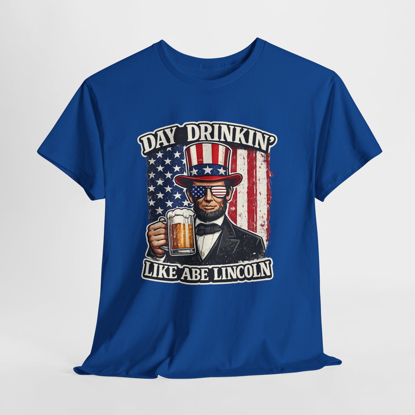 Day Drinking with Abe Lincoln Patriotic T-Shirt - 250th limited series