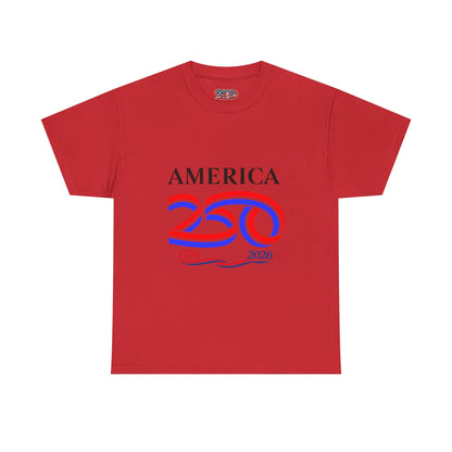 America 250 Anniversary Tee over ‘1776–2026' Patriotic Chest Print - 250th Limited Series