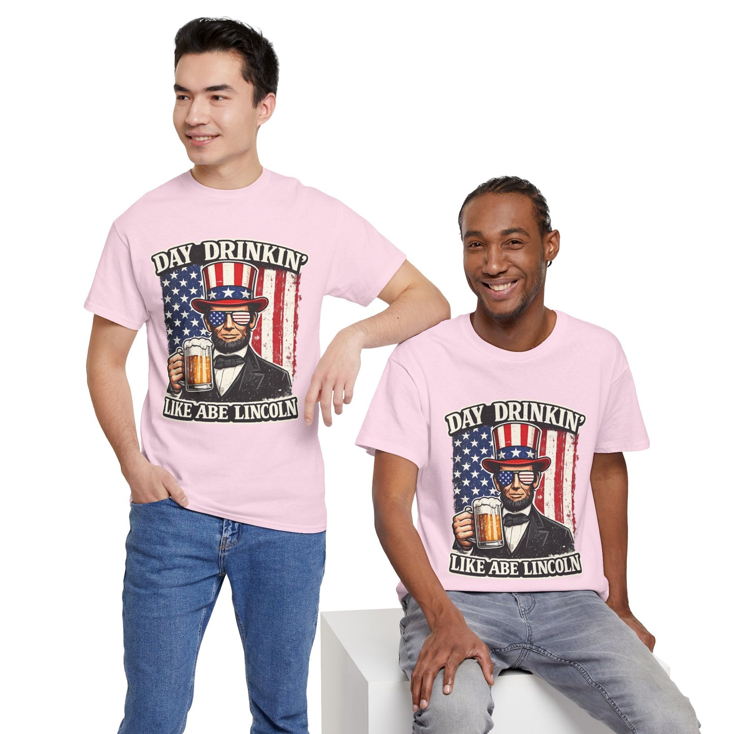 Day Drinking with Abe Lincoln Patriotic T-Shirt - 250th limited series