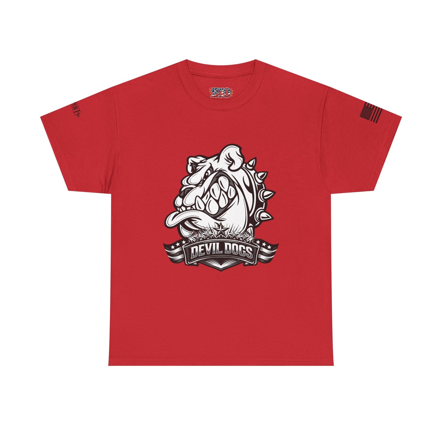 Devil Dog Bulldog Tee — 'Doesn’t Bark, It Bites' Heavyweight Cotton Shirt