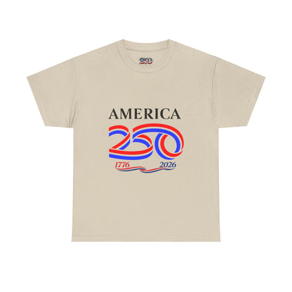 America 250 Anniversary Tee over ‘1776–2026' Patriotic Chest Print - 250th Limited Series