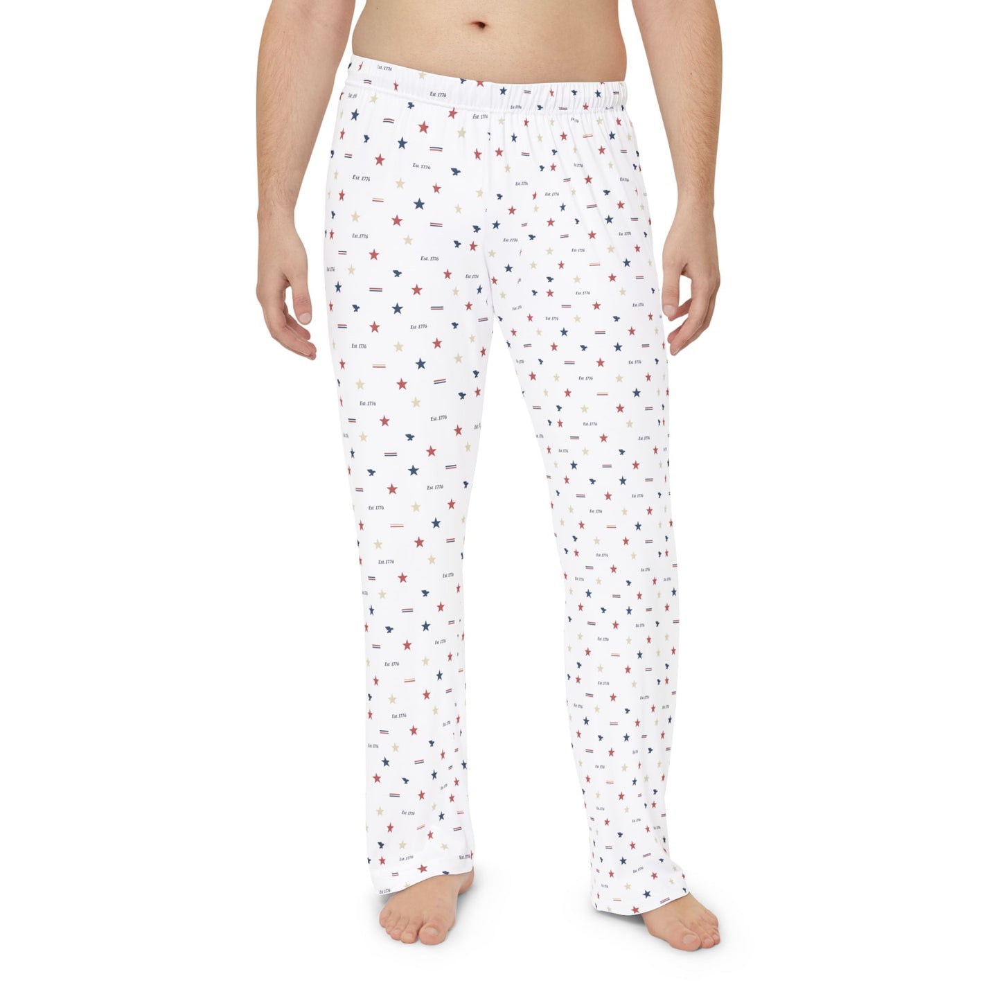 Men's Patriotic Est. 1776 Pajama Pants — Stars & Eagles Lounge Sleepwear
