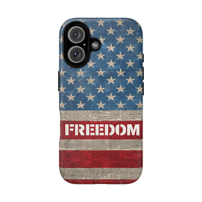 Freedom American Flag iPhone Case — Tough Magnetic Protective Case