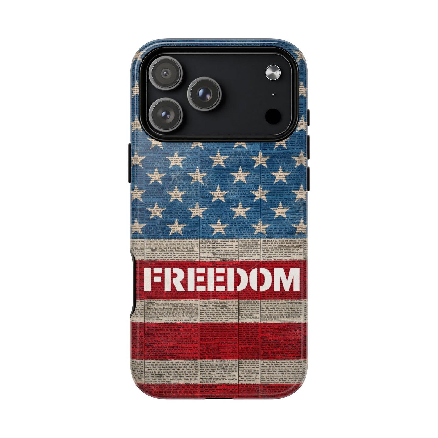 Freedom American Flag iPhone Case — Tough Magnetic Protective Case
