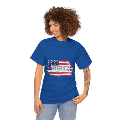‘Merica - Distressed America Flag T-Shirt — Vintage Patriotic USA Tee