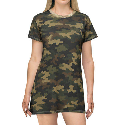 Woobie Camo AOP T-Shirt Dress — Rugged-Comfort All-Over-Print