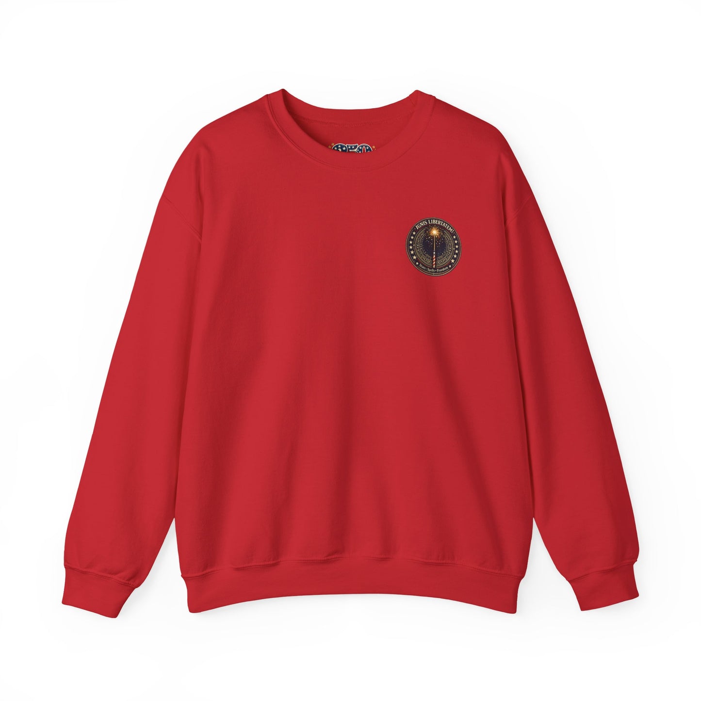 Patriotic Wizard and wizarding Crewneck Sweatshirt — "Freedom Isn’t Inherited, It’s Summoned"