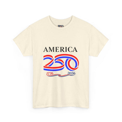 America 250 Anniversary Tee over ‘1776–2026' Patriotic Chest Print - 250th Limited Series