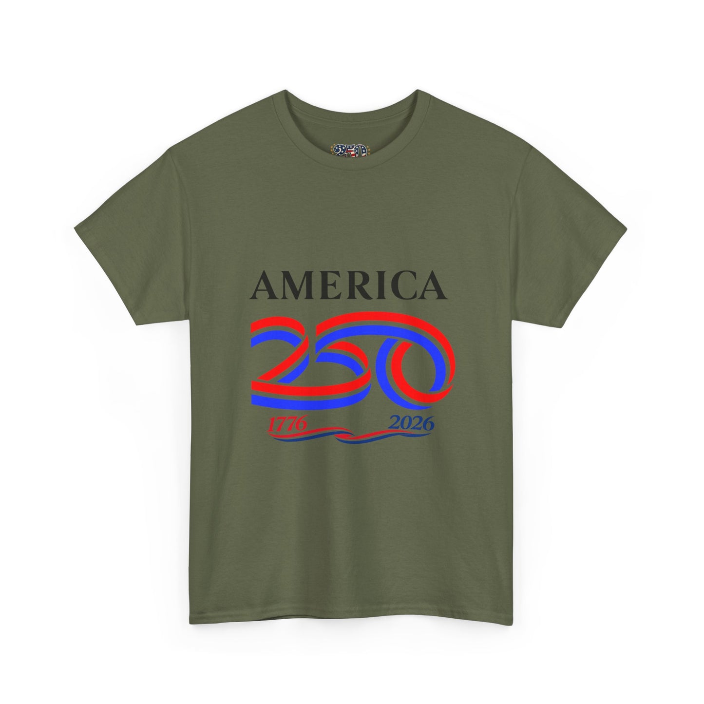 America 250 Anniversary Tee over ‘1776–2026' Patriotic Chest Print - 250th Limited Series