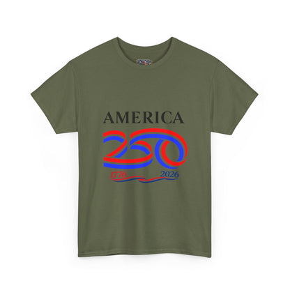 America 250 Anniversary Tee over ‘1776–2026' Patriotic Chest Print - 250th Limited Series