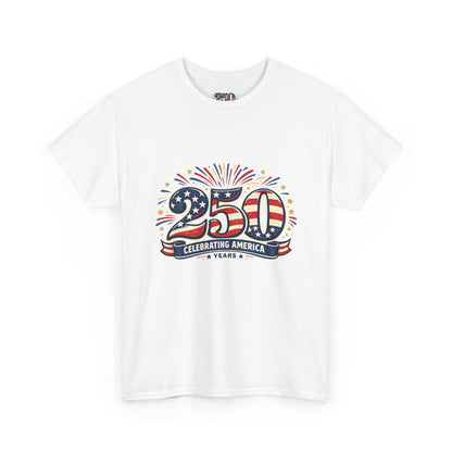 America 250 Patriotic T-Shirt — 250 Red White & Blue Celebration Tee