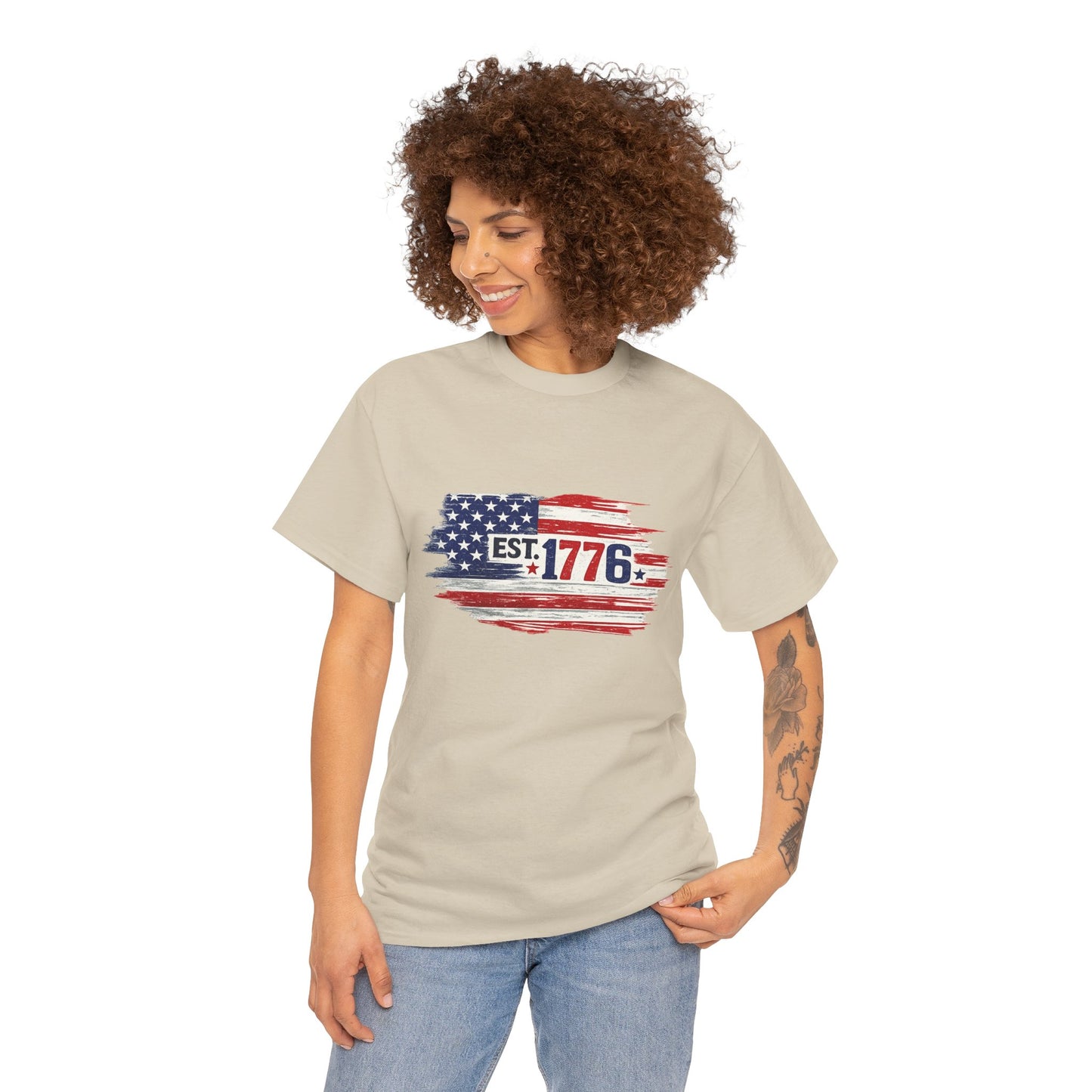 T-shirt - American Flag with 1776 Ripping Through - 250th Limited Series