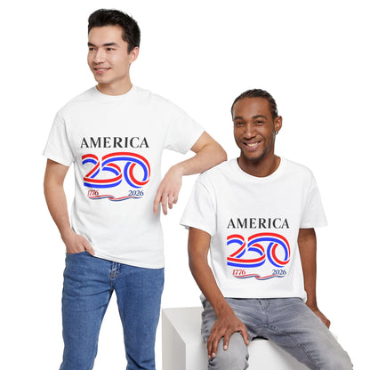 America 250 Anniversary Tee over ‘1776–2026' Patriotic Chest Print - 250th Limited Series