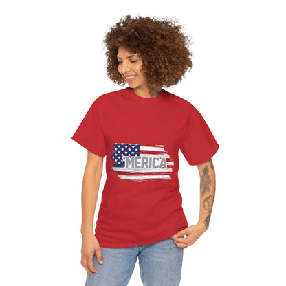 ‘Merica - Distressed America Flag T-Shirt — Vintage Patriotic USA Tee