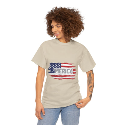 ‘Merica - Distressed America Flag T-Shirt — Vintage Patriotic USA Tee