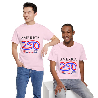 America 250 Anniversary Tee over ‘1776–2026' Patriotic Chest Print - 250th Limited Series