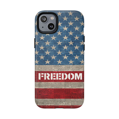 Freedom American Flag iPhone Case — Tough Magnetic Protective Case
