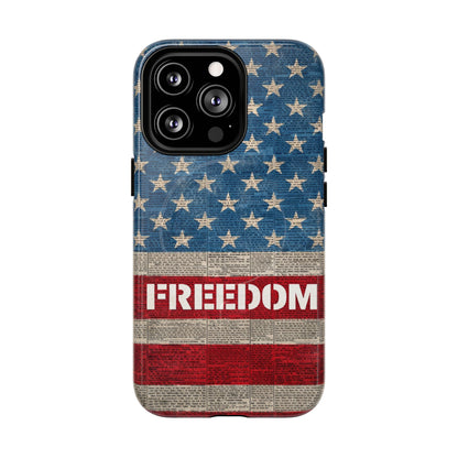 Freedom American Flag iPhone Case — Tough Magnetic Protective Case
