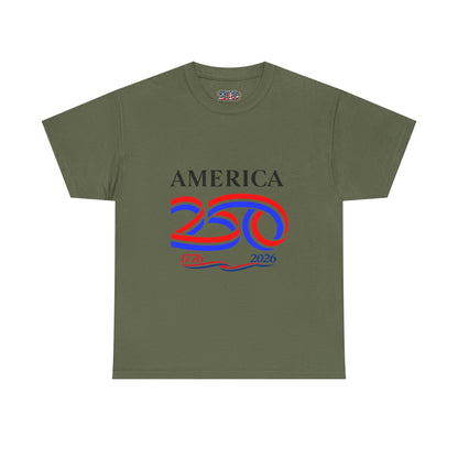 America 250 Anniversary Tee over ‘1776–2026' Patriotic Chest Print - 250th Limited Series