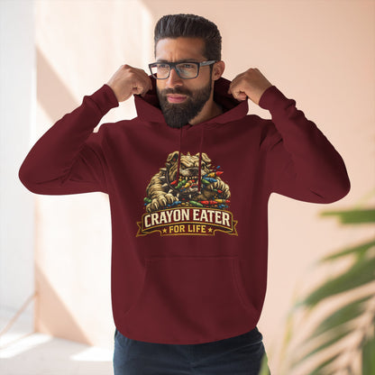 Crayon Eater for Life Bulldog Hoodie — Honor Courage Commitment Military Humor
