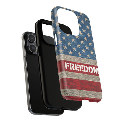 Freedom American Flag iPhone Case — Tough Magnetic Protective Case