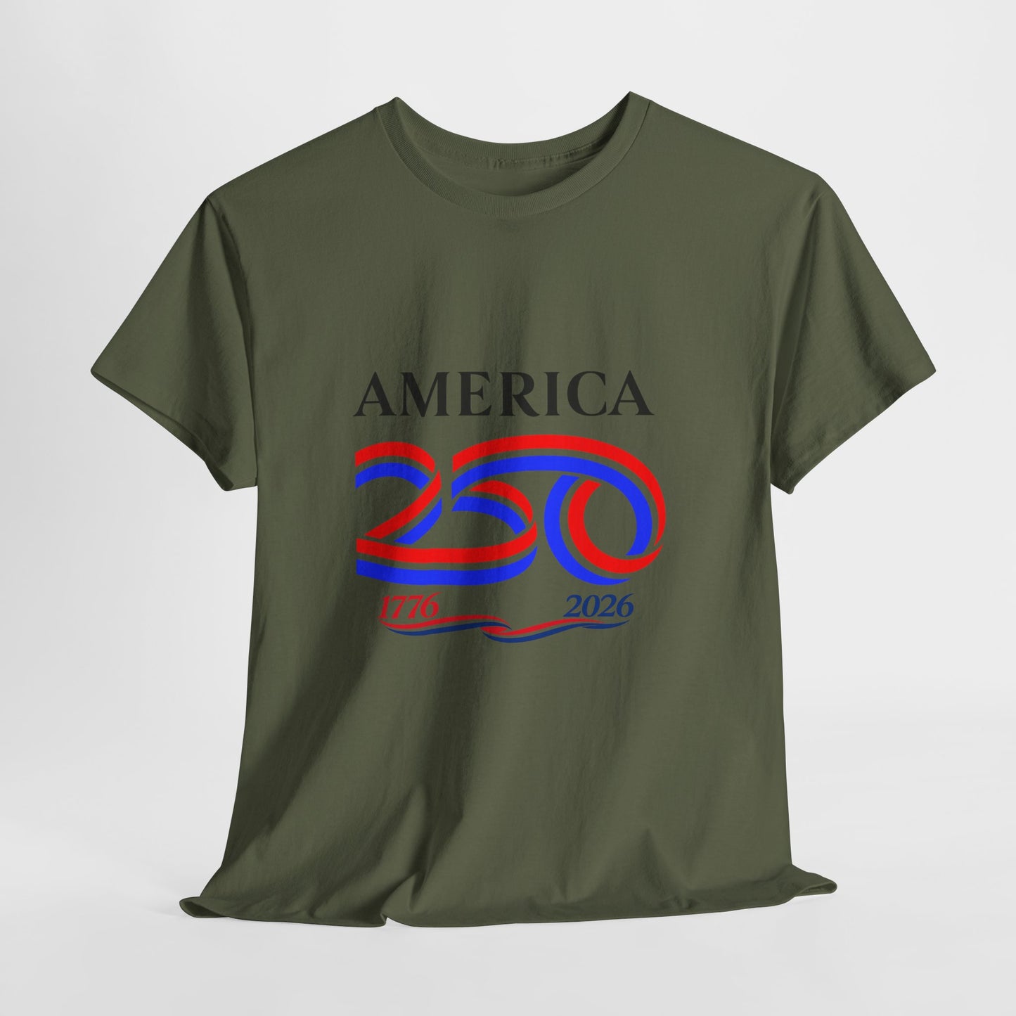 America 250 Anniversary Tee over ‘1776–2026' Patriotic Chest Print - 250th Limited Series