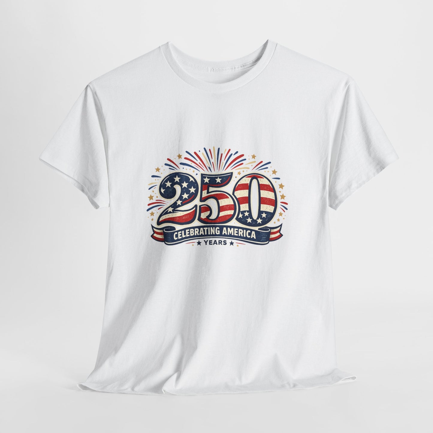 America 250 Patriotic T-Shirt — 250 Red White & Blue Celebration Tee