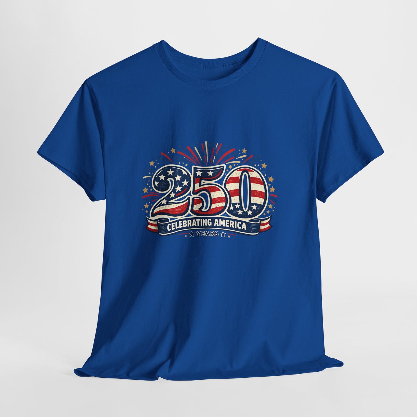 America 250 Patriotic T-Shirt — 250 Red White & Blue Celebration Tee