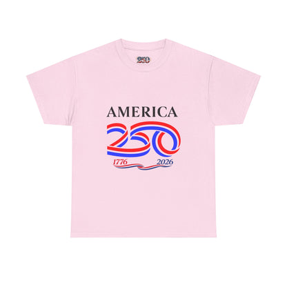 America 250 Anniversary Tee over ‘1776–2026' Patriotic Chest Print - 250th Limited Series