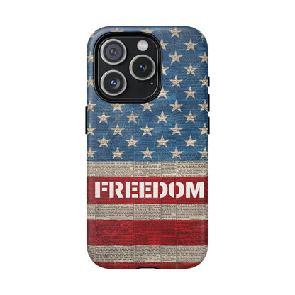 Freedom American Flag iPhone Case — Tough Magnetic Protective Case