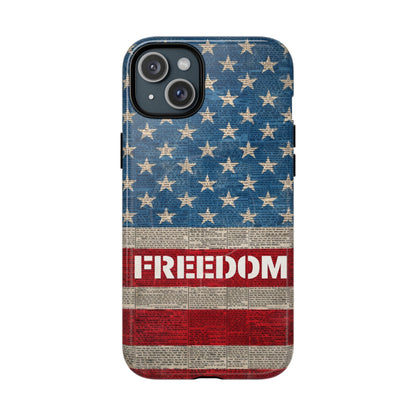 Freedom American Flag iPhone Case — Tough Magnetic Protective Case