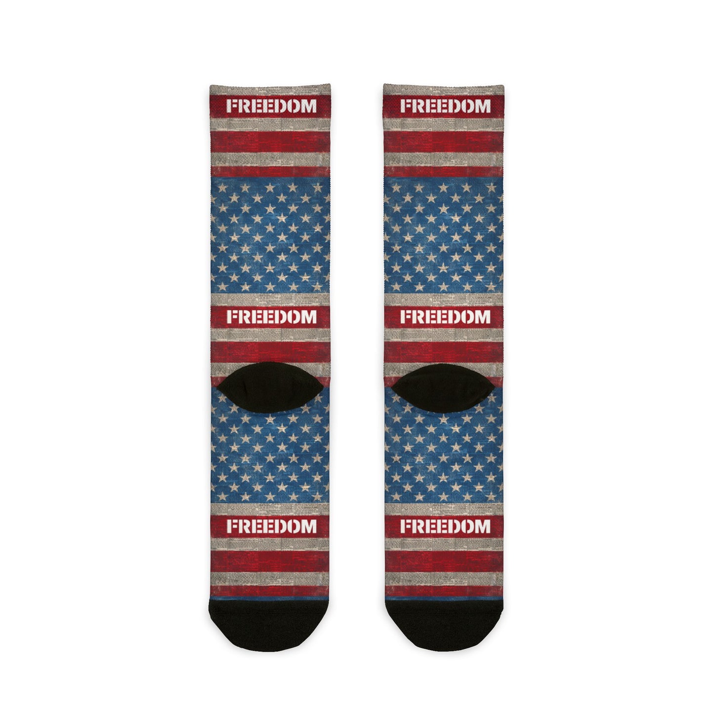 Freedom American Flag Crew Socks — Sublimation Patriotic Socks