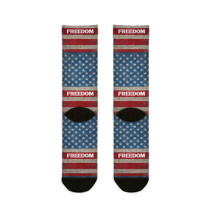 Freedom American Flag Crew Socks — Sublimation Patriotic Socks
