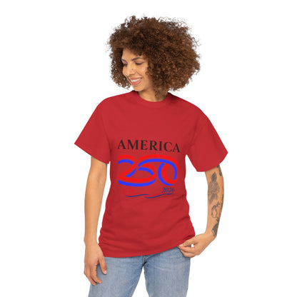 America 250 Anniversary Tee over ‘1776–2026' Patriotic Chest Print - 250th Limited Series