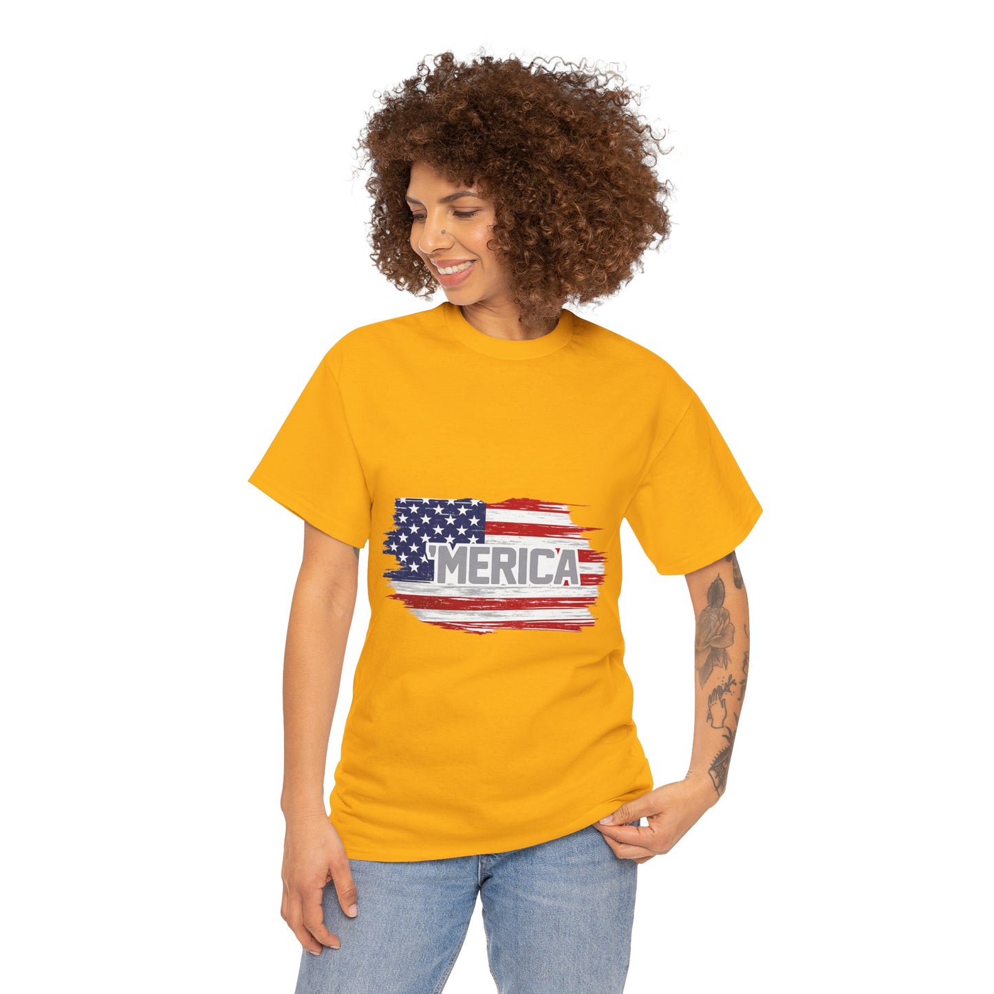 ‘Merica - Distressed America Flag T-Shirt — Vintage Patriotic USA Tee