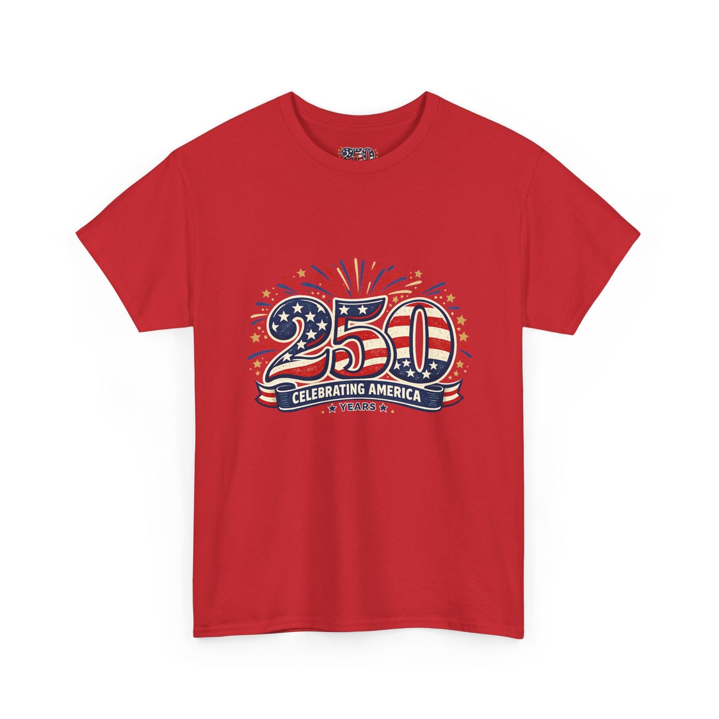 America 250 Patriotic T-Shirt — 250 Red White & Blue Celebration Tee